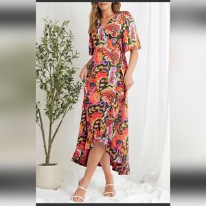 Floral V-Neck Maxi Dress